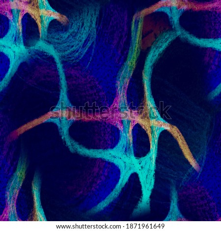 Seamless Map Texture. Chaotic Print. Psuchedelic Colorful Art. Cartography Ornate Artwork. Fantasy Spiral Texture. Cyberpunk Neon Art. Network Swirled Sketch. Abstract Fractal Pattern.