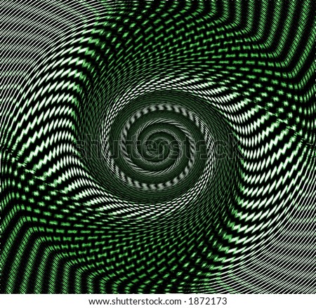 Tech Green Spiral - Illustration