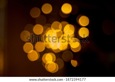 golden christmas light bokeh closeup