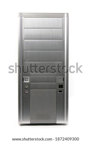 computer case on white background front view