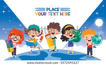 Education Concept With Funny School Child Royalty-Free Stock Photo #1872445627