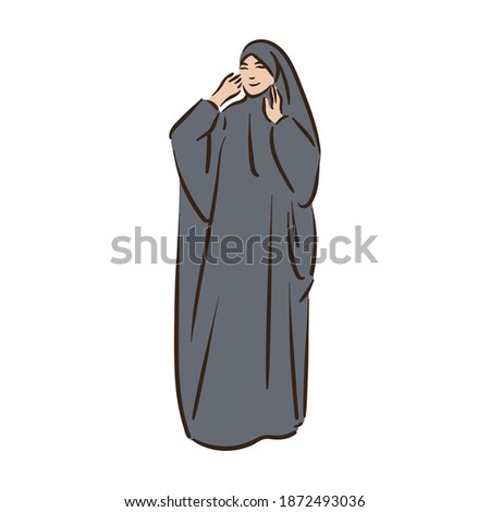 Muslim arabic islam woman in hijab fashion