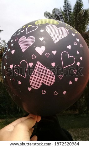 black balloons with lots of love pictures