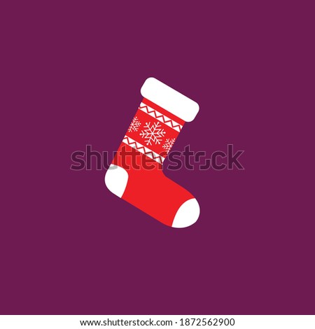 socks Snowflake christmas icon set