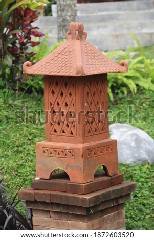 photo Garden lamp made of clay
