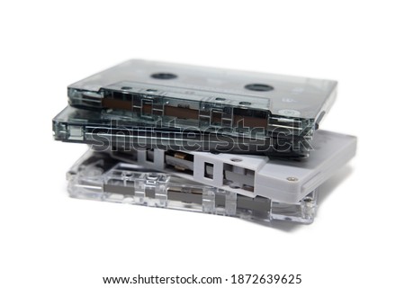 Isolated Cassette Tape on White Background