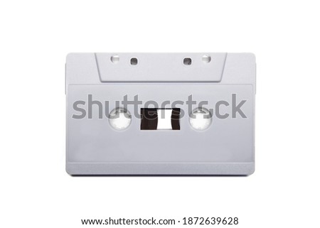 Isolated Cassette Tape on White Background