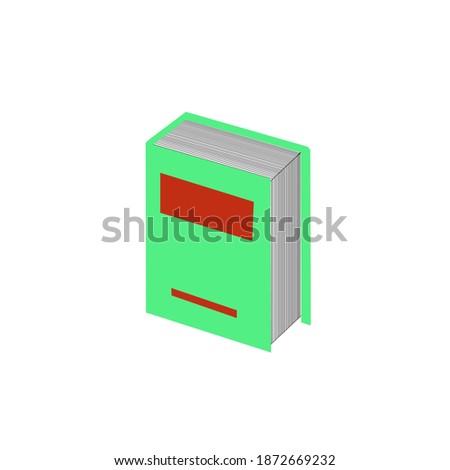 Vector of book with green cover