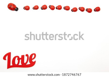 Valentine's day white background for congratulations. Background with place for text.