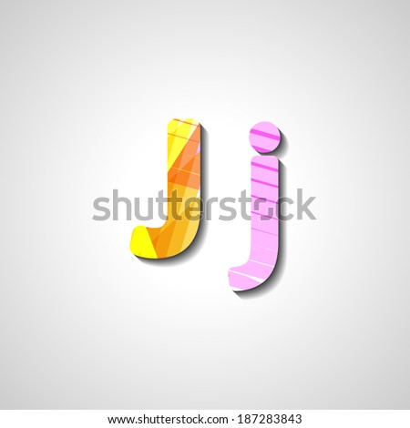 Colorful letter alphabet, abstract  illustration
