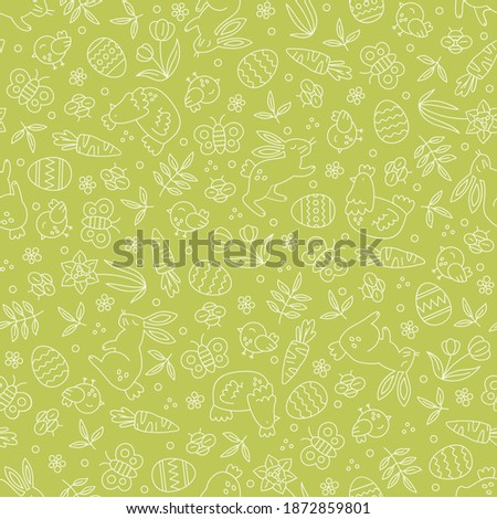 Easter pattern with spring elements