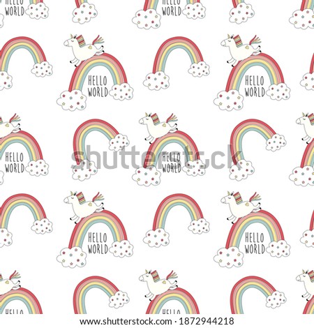 color rainbow cloud sky text line horse unicorn animal magic pattern tee illustration art vector tee slogan