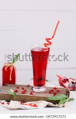Pomegranate cocktail Garnet red cocktail's for bar club background  Royalty-Free Stock Photo #1872957271