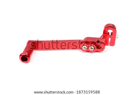 Red painted aluminum gear lever (motor part)