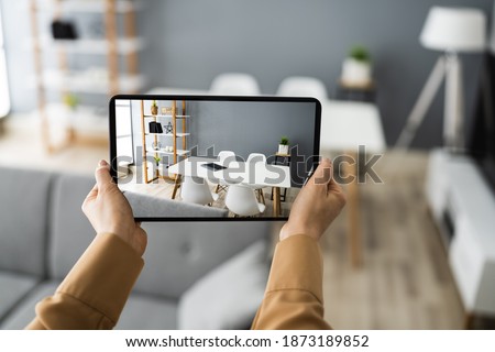 Virtual Open House Showing Or Online Tour Royalty-Free Stock Photo #1873189852