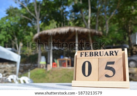 February 5, empty cover background for tourism.