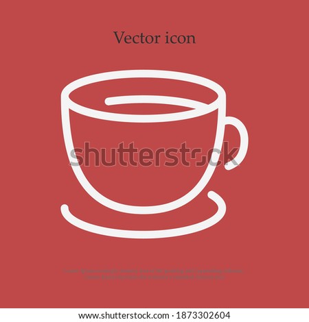 Cup of coffee line icon, outline vector illustration.