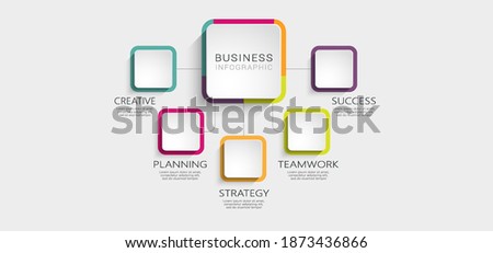 Abstract 3D Infographic Template with 5 steps for success. Business circle template with options for brochure, diagram, workflow, timeline, web design. Vector illustration. EPS 10 Royalty-Free Stock Photo #1873436866