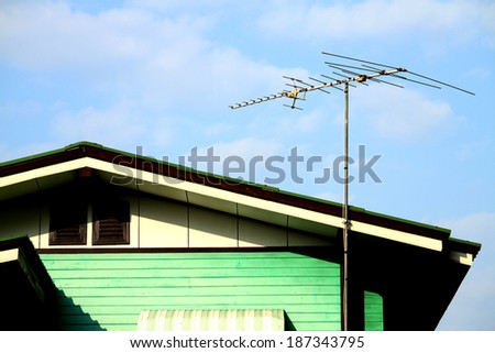 TV antenna on house