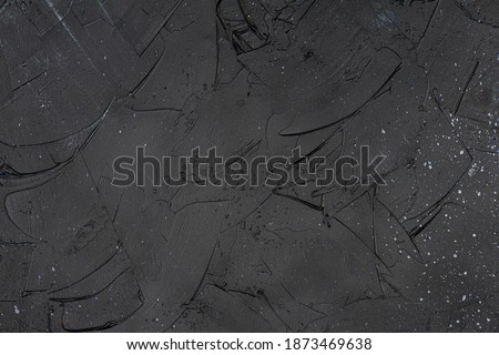 High resolution black texture concrete background Top view. Free copy space