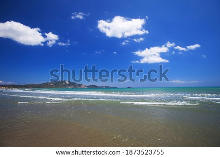 sandy beaches of Zakynthos, Zakintos, Greek island in the Ionian sea, west of Peloponnese