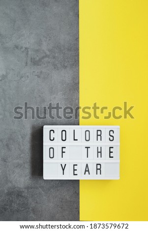 Color of the year 2021 is ultimate gray and illuminating. Stylish minimalistic concept for design.
