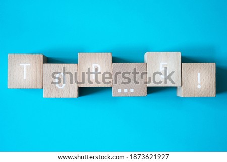 TOP5; Six wooden blocks with TOP 5 text of concept. Royalty-Free Stock Photo #1873621927