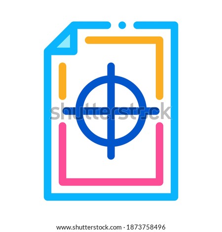 colored ink sheet icon vector. colored ink sheet sign. color symbol illustration