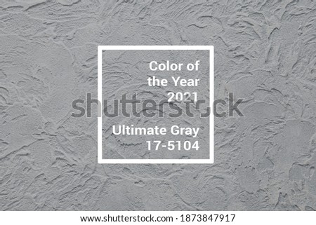 Creative photo of Luxury interior background in a trendy color Ultimate Gray.