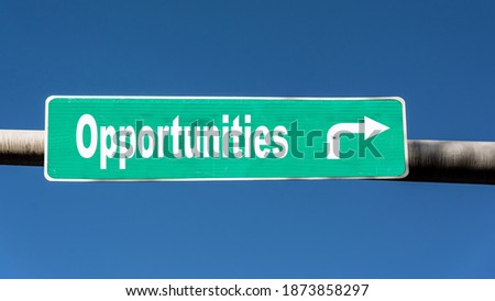 Street Sign the Direction Way to Opportunities