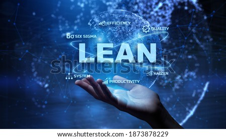 Lean manufacturing DMAIC Six Sigma smart industry concept. Royalty-Free Stock Photo #1873878229