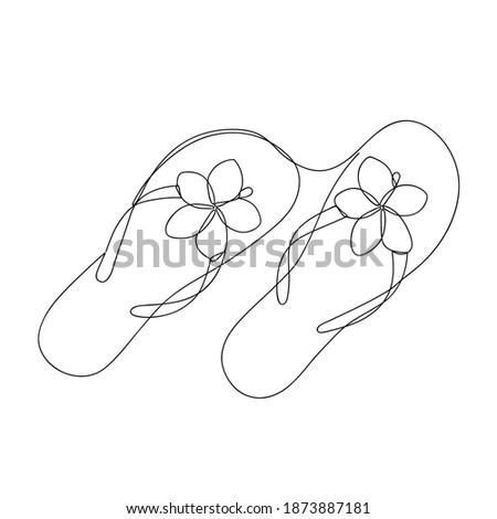 Abstract image of shoes and a flower.