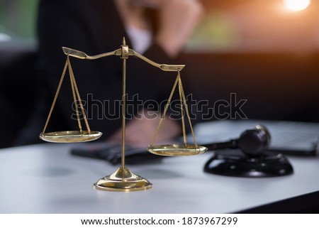 Female lawyer or judge consult having team meeting with client, Law and Legal services concept