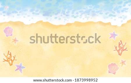 Clip art of the ocean at the edge of the waves