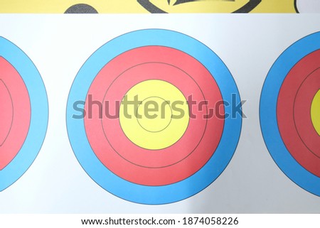 
staggered and colorful large target boards