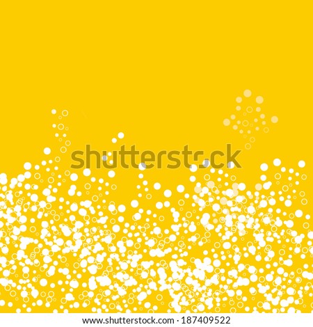 Yellow background with bubbles, vector illustration Royalty-Free Stock Photo #187409522