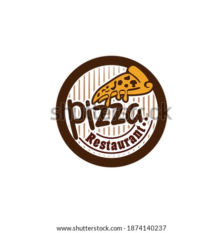 Pizza Restaurant Logo Concept Vector