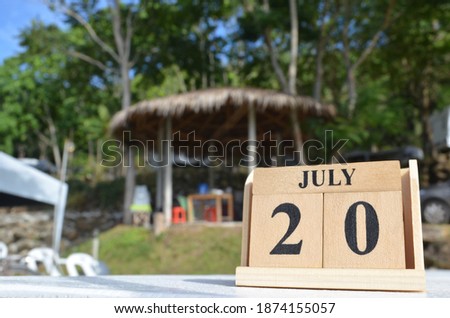 July 20, empty cover background for tourism.