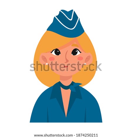 Isolated stewardess woman professions jobs icon- Vector