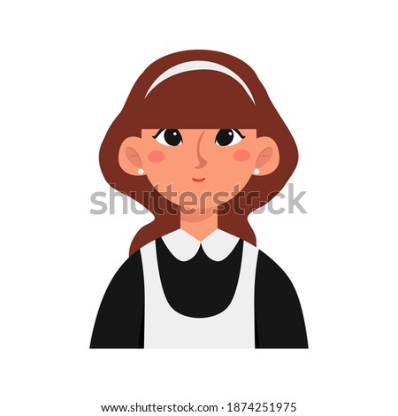 Isolated house maid woman professions jobs icon- Vector
