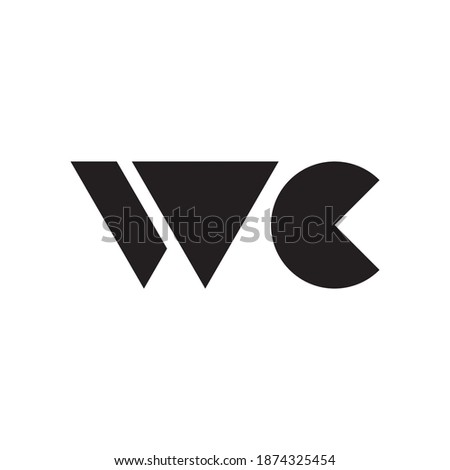 wc initial letter vector logo