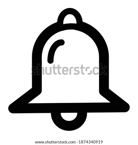 Thin line user bell icon. Fully editable. Royalty free.