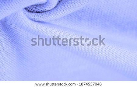 Blue woolen fabric. Sky blue felt texture abstract art. Background texture, pattern