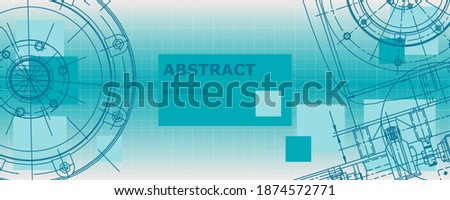Abstract background concept engineering drawing. Technological wallpaper
