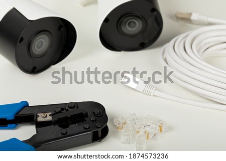 Picture of video surveillance installation for safety home - security camera