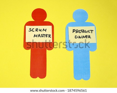 people symbol as agile team on yellow background, concept