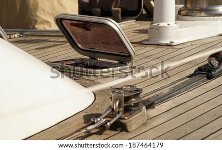 yacht open porthole Royalty-Free Stock Photo #187464179