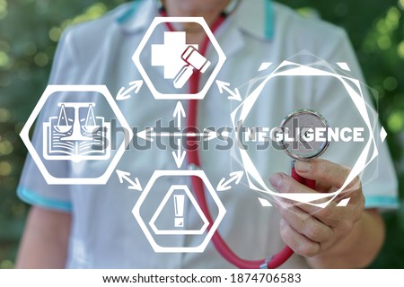 Professional Medical Negligence Concept. Doctor nurse negligent accident attention. Healthcare Error and Law. Royalty-Free Stock Photo #1874706583