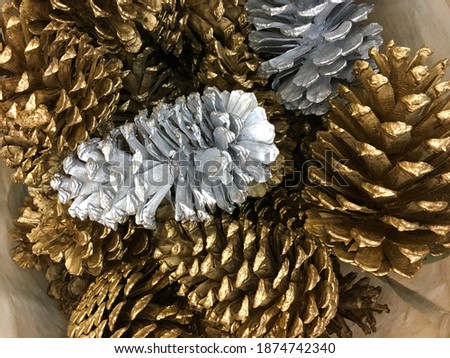 Pile of Pine cone close up background