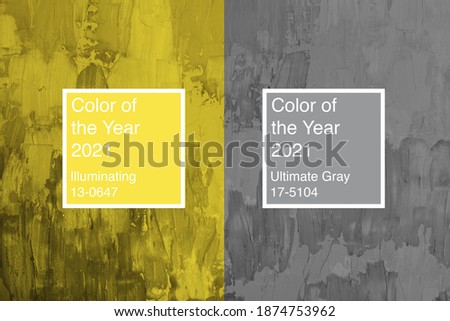 Background of colors of year 2021 Ultimate Gray and Illuminating